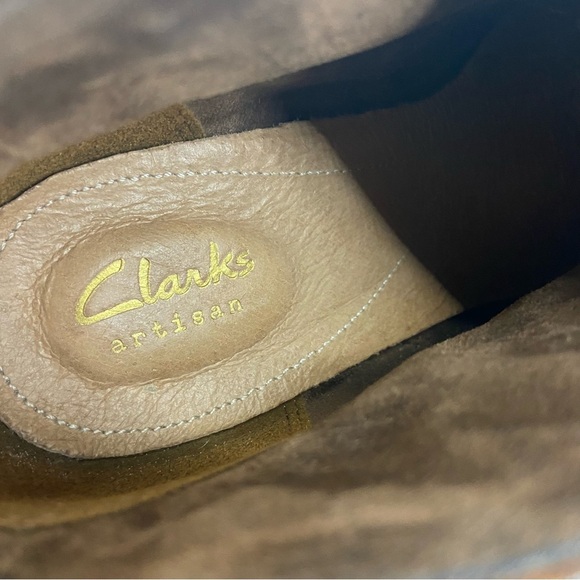 Clarks Artisan Carleta Lyon Tan Leather Ankle Booties Women’s Size 7 - Picture 6 of 7